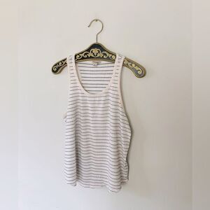 Lucky brand | stripe racer back tank top with gold threading | size XL